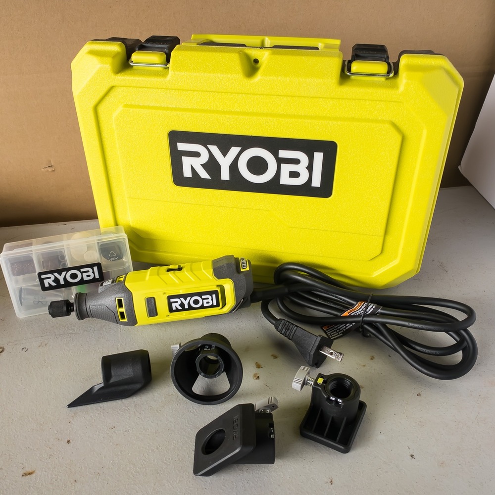 Ryobi RRT200 Corded 1.4 Amp Rotary Tool Kit with Case and Attachments